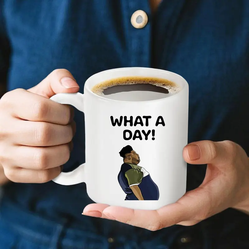 Funny Coffee Mug, 1 Count Ceramic Mug with Handle, Coffee Cup, Drinking Cup for Home Office Use, Gift for Friend & Family, Drinkware 4