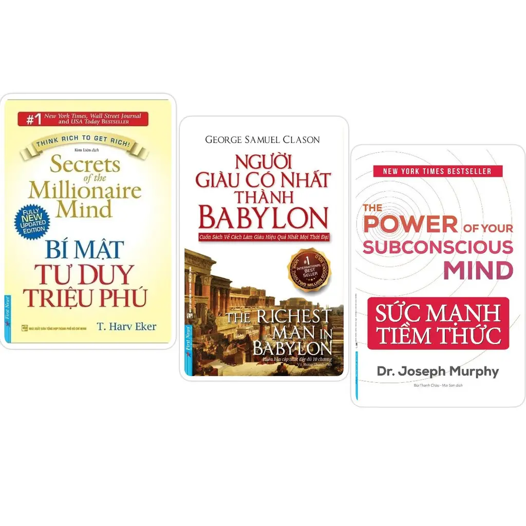 Sách - Combo Bí Mật Tư Duy Triệu Phú + Người Giàu Có Nhất Thành Babylon + Sức Mạnh Tiềm Thức (FN)