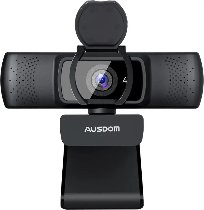 AUSDOM Webcam 2K Autofocus with Microphone, Privacy Cover - AF640 2K 1