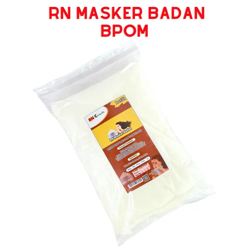 BODY MASK BPOM MERK RN 1KG /MASKER BADAN MERK RN BPOM / MASKER BADAN PREMIUM RN/BODY MASK WHITENING / MASKER BADAN MELEMBUATKAN KULIT/BLEACHING BADAN