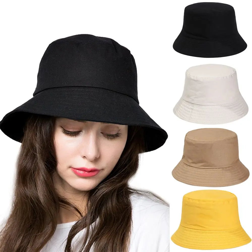 Spring Summer Panama Hat Foldable Anti-UV Fisherman Cap Bucket Hat Sun Hat Beach Cap