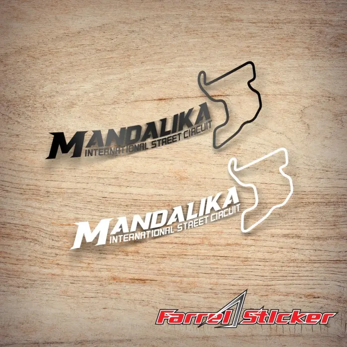 Stiker Sirkuit Mandalika Sticker Circuit Mandalika - Putih, 15cm 6