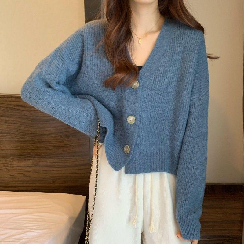 Product Introduction of Áo Cardigan Len, Cổ Chữ V, Dáng Rộng Rãi Và Phong Cách Lười Biếng, Dài Tay, Áo Len Mùa Thu, Áo Khoác Nữ, Hàng Mới Về Thu Đông 2024 Top Women 7