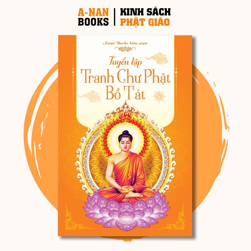 Sách - Vở Sổ tay in mờ Tranh Chư Phật Bồ Tát bìa vàng khổ a4 - Anan Book