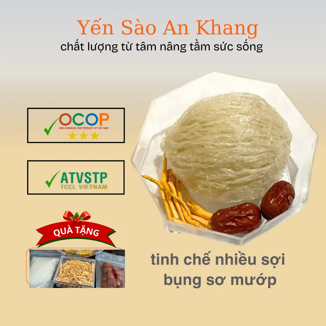 Tổ Yến Sạch Nguyên Chất Loại 1 Nhiều Sợi Bụng Sơ Mướp Tặng Kèm Đồ Chưng Tổ 9g - Food yen sao