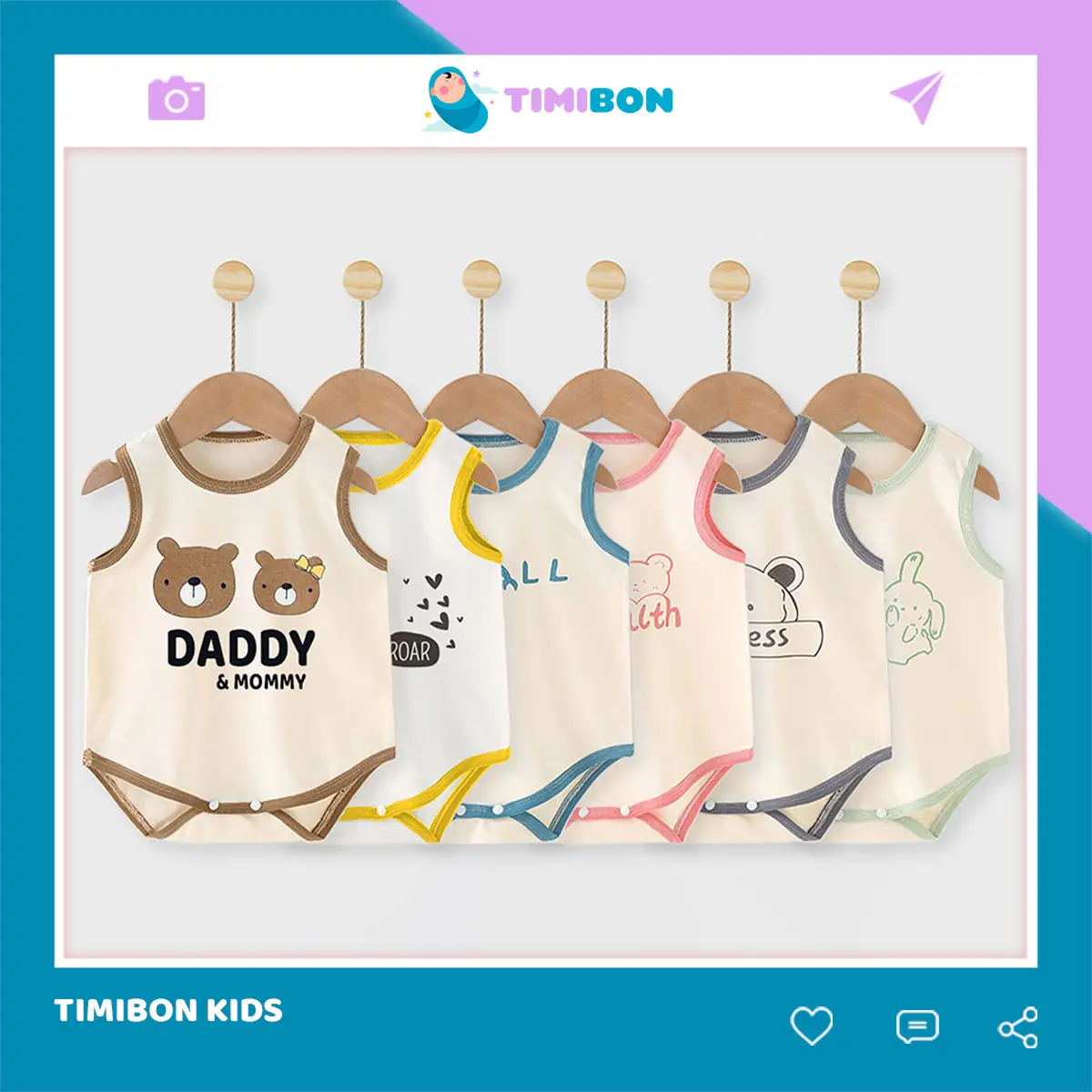 [ Vải Thun Lạnh ] Bộ Body Chip 3 Lỗ Cho Bé Gái Trai Bodysuit Sơ Sinh Jumpsuit [BDCHIP40]