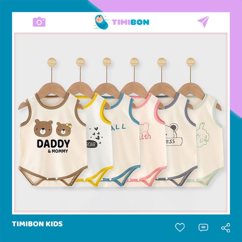 Vải Thun Lạnh Bộ Body Chip 3 Lỗ Cho Bé Gái Trai Bodysuit Sơ Sinh Jumpsuit BDCHIP40