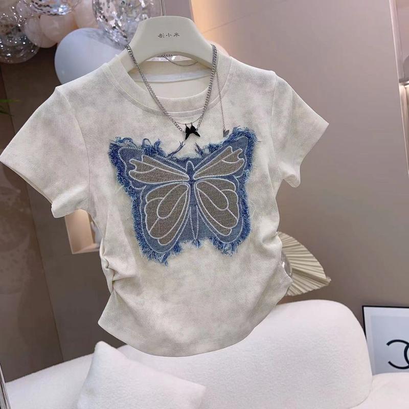 Product Introduction of Bộ Đồ Mùa Hè Cho Bé Gái, Hàng Mới Về 2024, Thời Trang, Chân Váy Denim Áo Phông ngắn Tay Bộ Hai Mảnh, Thích Hợp Cho Trẻ Em 4