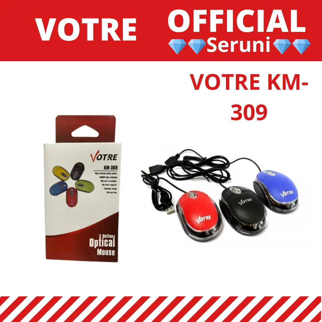 (SERUNI) MOUSE USB KABEL VOTRE KM-309 - RANDOM