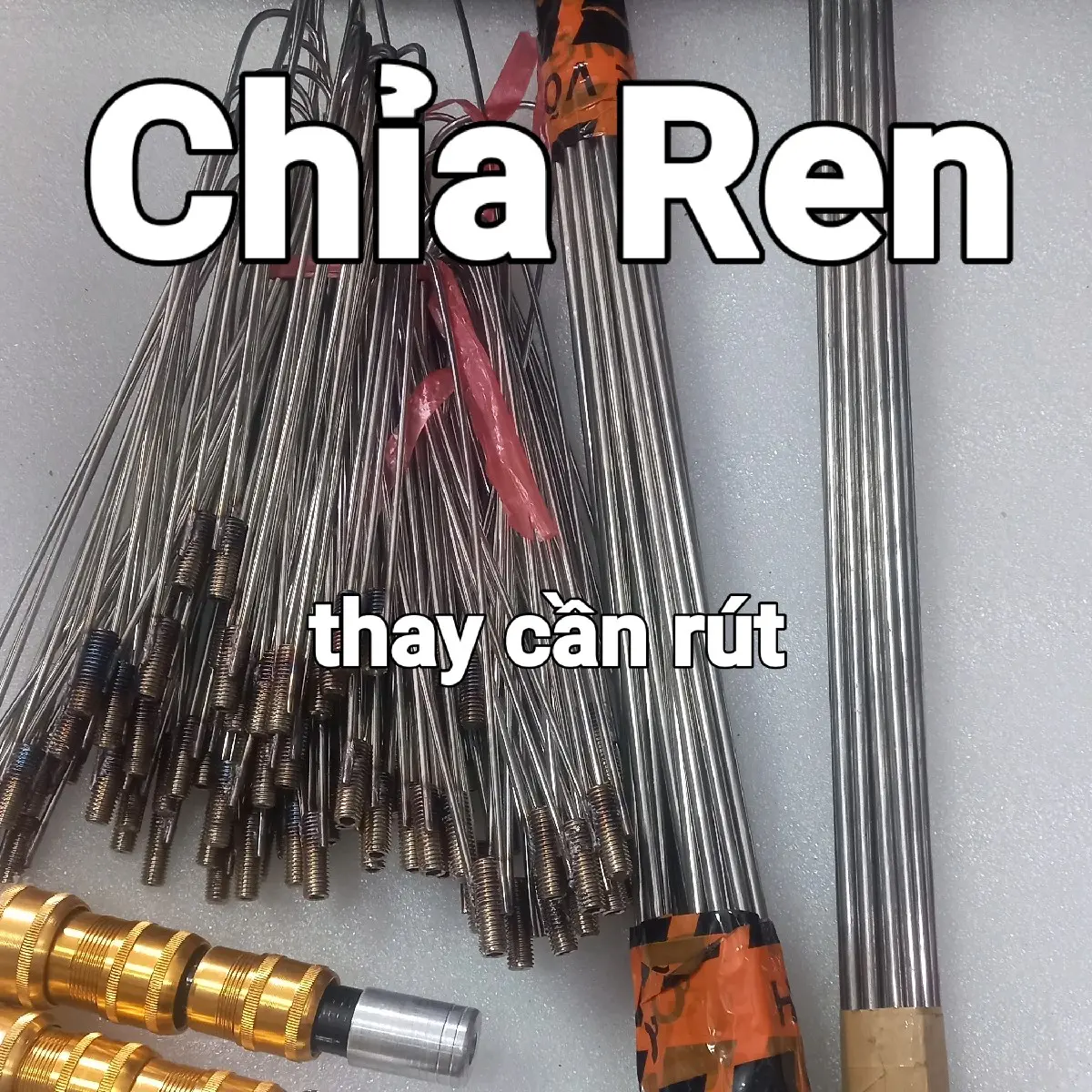 Chỉa xiên inox 20cm ,50cm có ren 8mm thay cho cần vợt , chỉa inox trơn 60cm ,xiên  Bắt Cá ,Đi Câu Fishing Fish , Câu Cá