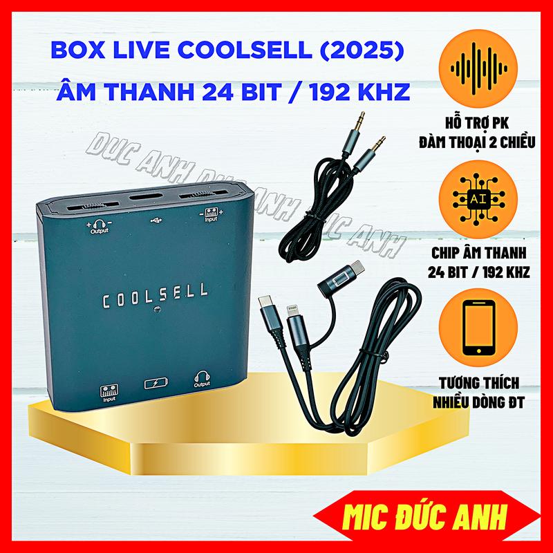 Box Livestream Coolsell 24 Bit Stereo Chất Lượng Cao, Hỗ Trợ Đàm Thoại 2 Chiều Vừa Sạc Vừa Live, Phụ Kiện Âm Thanh Đức Anh