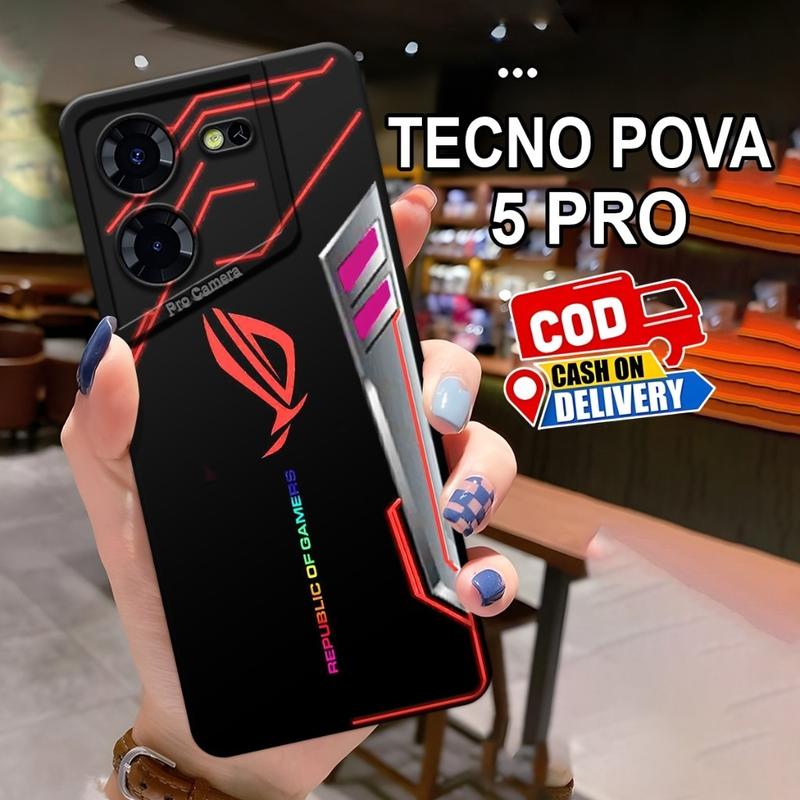 Softcase Tecno Pova 5, Pova 5 Pro Terbaru Motif Cover ROG Gaming Case Anti Slip Casing ROG Keren Softcase Tecno Pova Silikon Tpu Pro Camera Kesing Tecno Terbaru Cover Handphone Pelindung Hp Tecno Airo Case Bisa COD BAYAR DITEMPAT 7
