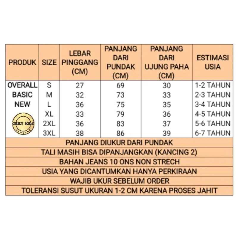 Overall Celana Panjang Anak 1-5 Tahun / Baju Kodok Anak Perempuan 1