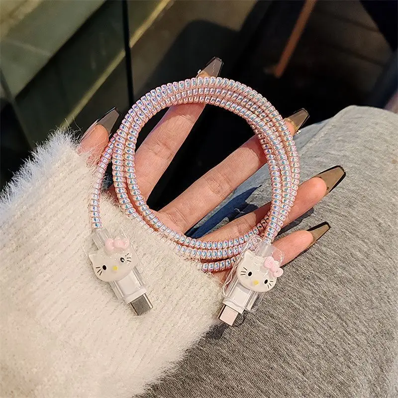 เชือกป้องกัน Data Cable ของ Apple มาใหม่ ดีไซน์สุดน่ารัก กันกระแทก กันสิ่งสกปรก ระดับไฮเอนด์ เชือกไขลานลายการ์ตูน ทนต่อการกัดของสัตว์เลี้ยง