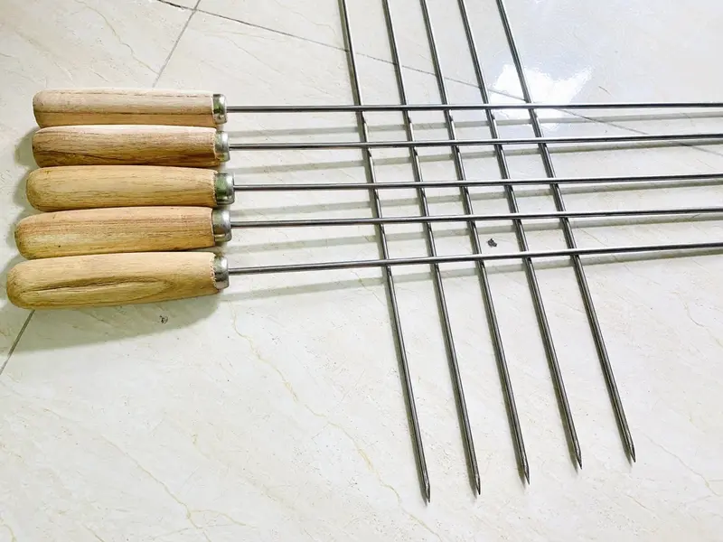Que xiên nướng inox, nướng chả nướng hải sản, BBQ phục vụ tiệc nướng 5
