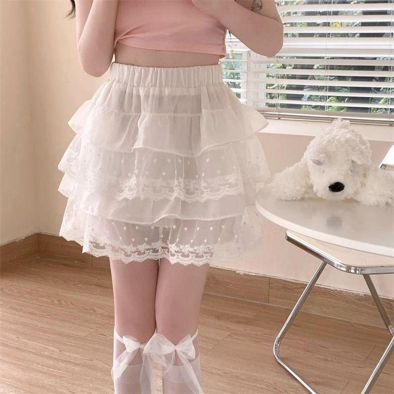 Product Introduction of Ballet style midi skirt, women's summer short skirt, high waist slimming, fluffy skirt, small stature, fairy cake skirt Dress Womenswear 16