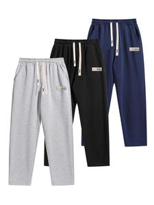 Men's Letter Tape Waistband Sweatpants, Casual Comfy Breathable Jogger Pants for Summer, Men's Trousers for Daily Wear