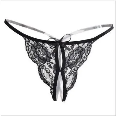[Discount] Sexy Lingerie Adult Bowknot Women's Sexy Pants T-Back Women's T Seduction Sexy Open Lace Sexy