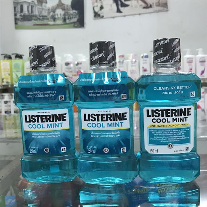 Combo 3 Chai Nước Súc Miệng Listerine Cool Mint 250ml(3x250ml) 1