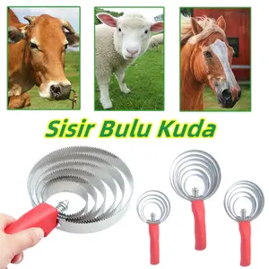 4/5/6  Sisir Bulu Kuda Putaran Sisir Pembersih Bulu Domba Kambing Horse Hair Comb Garukan Sapi Atau Sisir