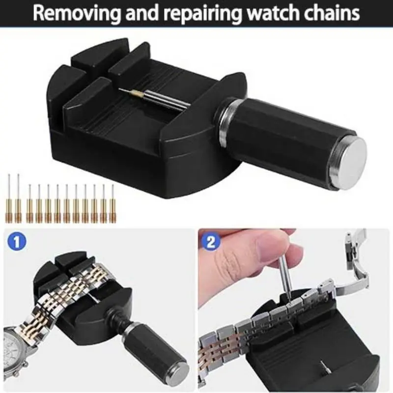 Professional Watch Link Band Sizing Removal Tool Kit for Watch Bracelet Adjustment, Watch Pin Removal Adjustment Tool Kit, Hardware, for Watch Precision Screws, Handle 4