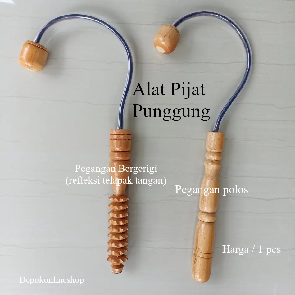Alat Pijat Punggung Tradisional Kayu Gantolan Pijit Refleksi Terapi Pijet Repleksi Telapak Tangan Pemijat Reflexi Massage Manual Pundak Gantol Back Massager