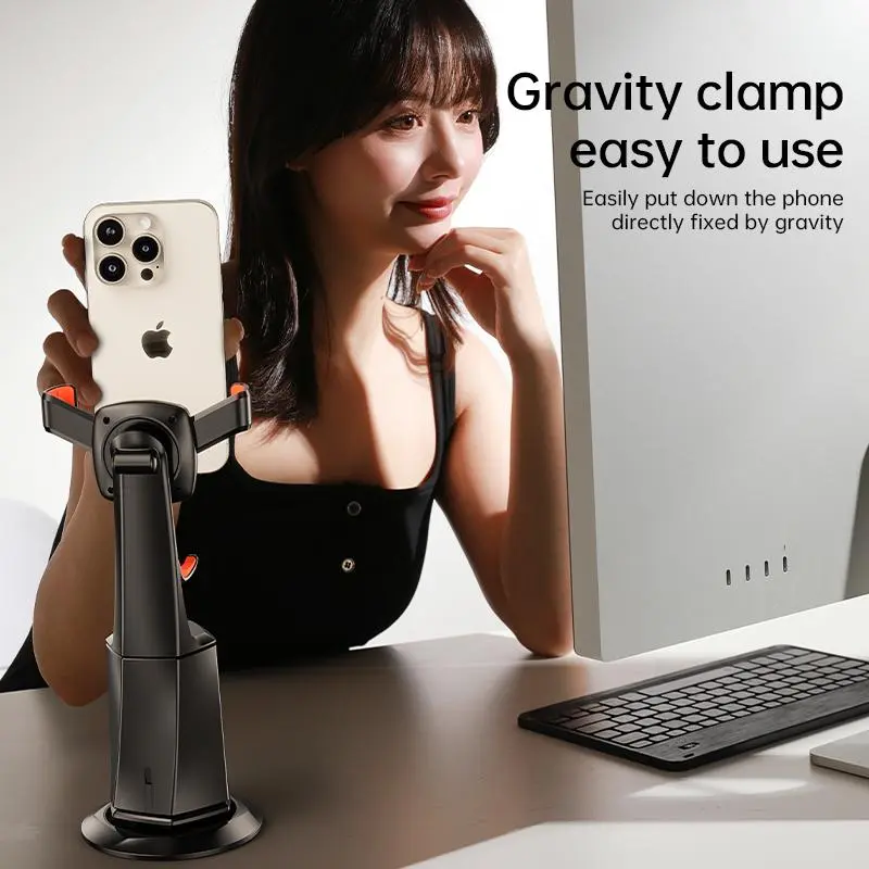 Smart Selfie Stick, 360° Rotatable Phone Holder with Face Tracking, Auto Face Tracking Phone Gimbal Stabilizers for Vlog Live Streaming 2