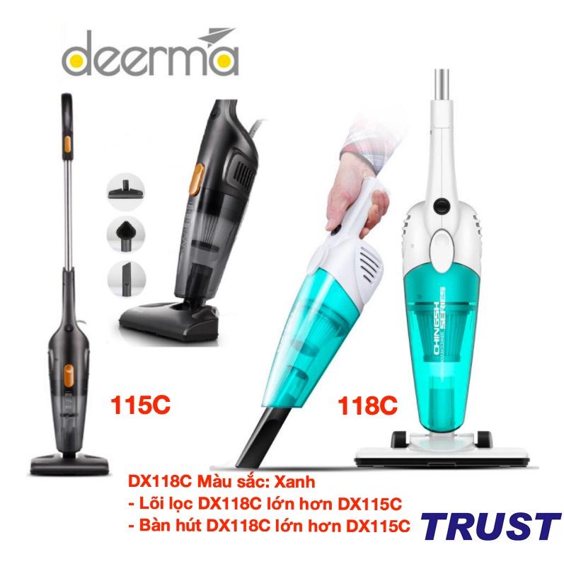 (live) Máy hút bụi cầm tay Deerma DX118C (Xanh) / DX115C ( Đen) gia đình gia dụng 3 in1 đa năng 600W - Hàng Chính Hãng Làm Sạch mayhut buicamtay