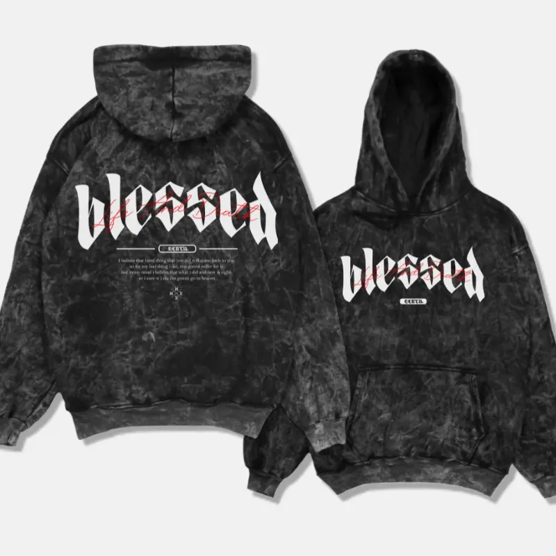 GENTIL - Jaket Sweater Hoodie Sandwash - Blessed