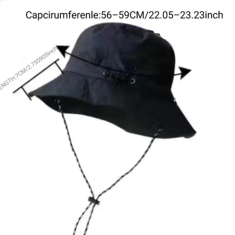 Fisherman Hat, Waterproof Adjustable Drawstring Hat, Portable Foldable Sun Protection Cap For Outdoor, Camping, Mountaineering, Fishing, Fishing Stuff 8