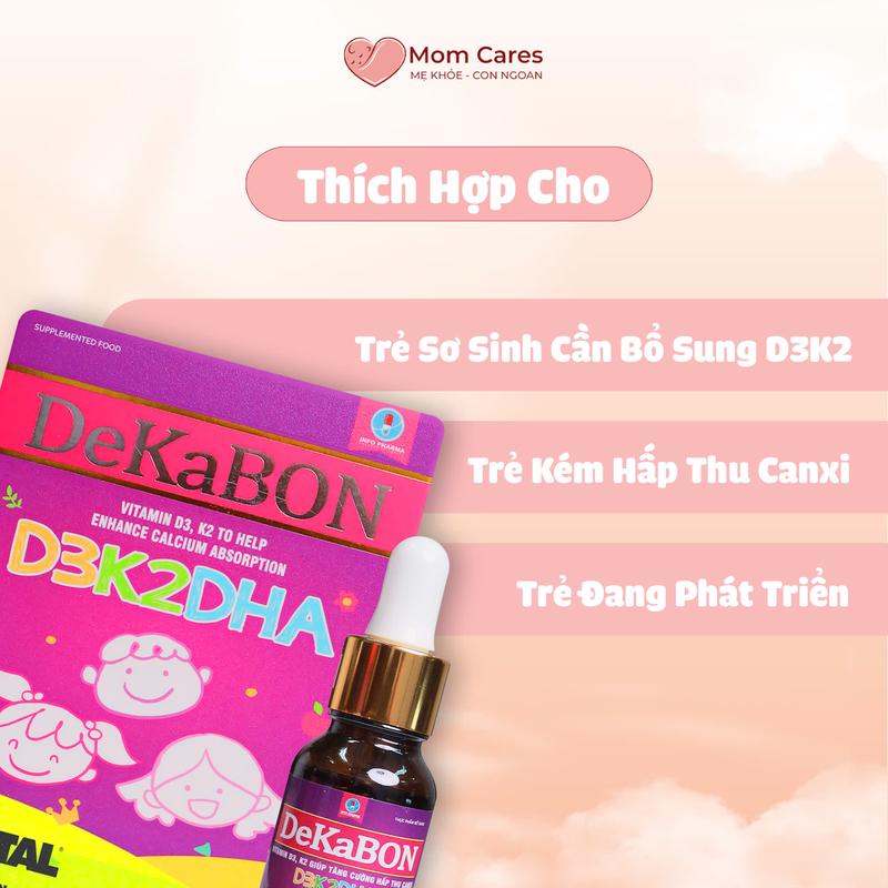 D3K2DHA DEKABON Cho Bé Hấp Thu Canxi Phát Triển Chiều Cao 6