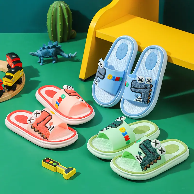 SA-B Sendal / Sandal Anak Eva Lembut Karakter Dino Lucu Non-slip 0789 0