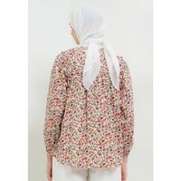 Gambar MFMW Ayyaksa Atasan Blouse Orange Motif Bunga - M dari MFMW Shop Kota Bandung 2 Tokopedia