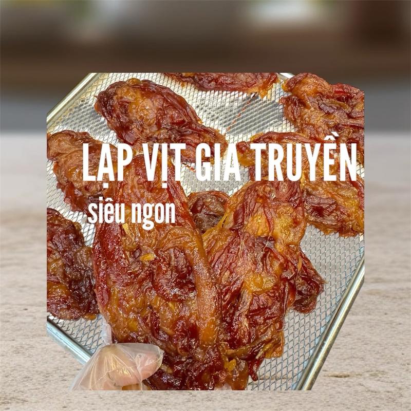 1kg lạp vịt gia truyền siêu nạc hiệu cô bảy vinh ít mỡ tặng kèm sa tế tôm ăn kèm