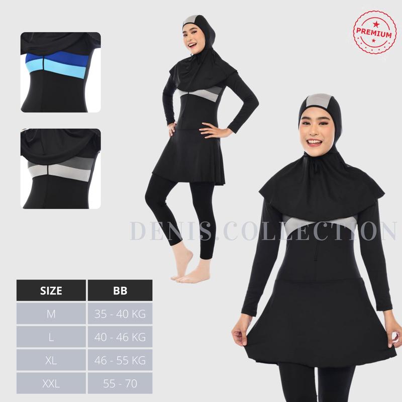 Baju Renang Muslimah Dewasa Baju Renang Wanita Muslim Baju Berenang Perempuan Remaja BEST SELLER Panjang Syari baju renang muslim dewasa 8