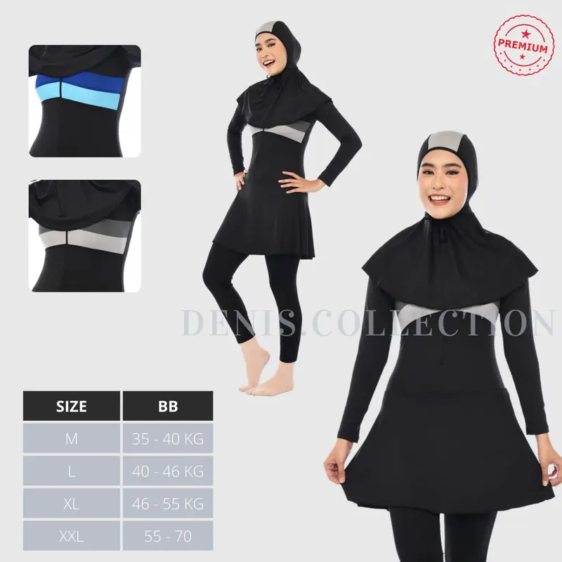 Baju Renang Muslimah Dewasa Baju Renang Wanita Muslim Baju Berenang Perempuan Remaja BEST SELLER Panjang Syari baju renang muslim dewasa 7