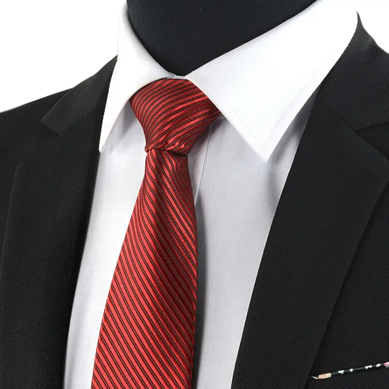 Cà Vạt Sọc Cổ Điển, Dệt Jacquard, Chất Liệu Lụa, Dành Cho Bộ Com Lê Nam, Cà Vạt, Cà Vạt, Thời Trang Mới 5