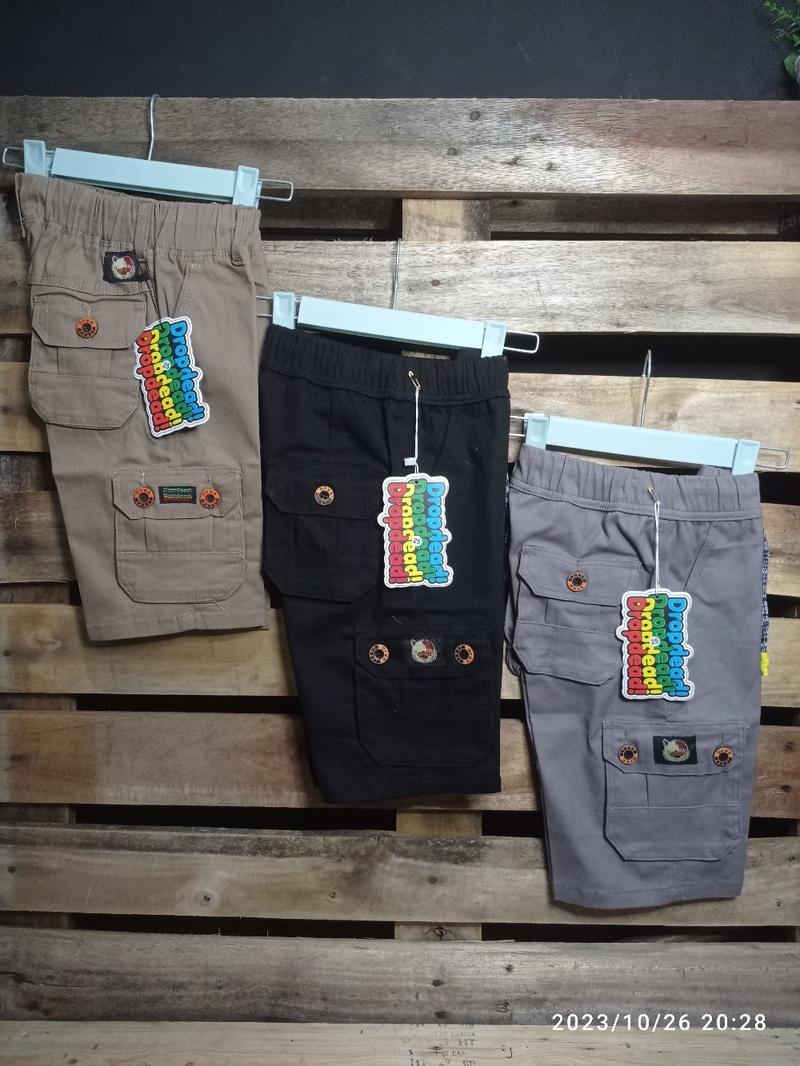 Product Introduction of Celana Pendek Anak Cargo/Kimpol Fashion 8-13th Katun - Hitam, mocca,latte fasion 4-5 tahun bawahan celpen Lakilaki Kargo Chinos laki Chino santai Pants Kasual Panjang 2