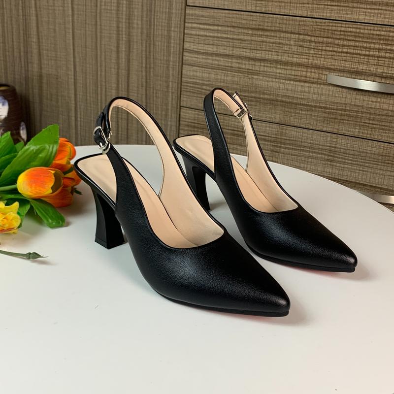 Giày Sục nữ Mũi Nhọn Quai Hậu, Cao 5 cm và 7 cm, Đế Cao Su Non Chống Trơn Trượt, Cỡ 35-42