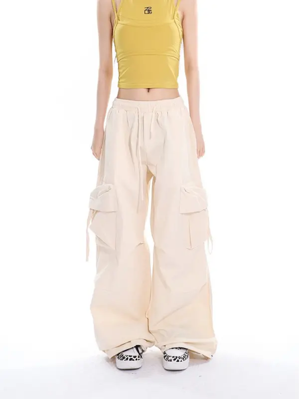 Quần Túi Hộp Ống Rộng Haven Studio chất kaki form rộng bigsize màu đen trắng Pants quan jogger big Sport Thể Dục 7