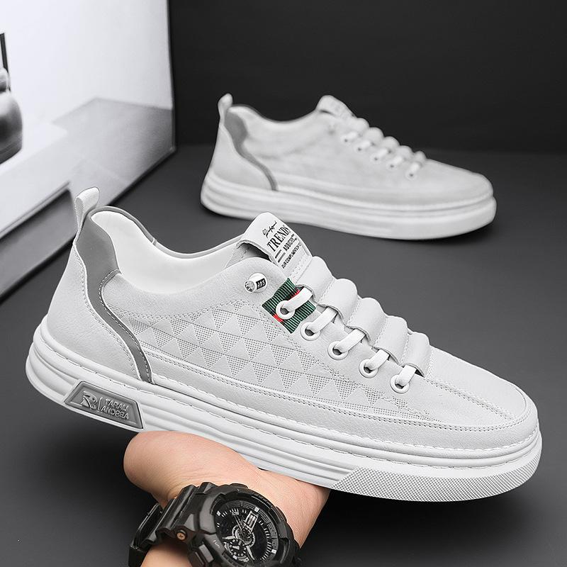Giày nam mới mùa hè thoáng khí thể thao giày sneaker trắng giày trắng nam giày casual giày da trắng giày thời trang đa năng