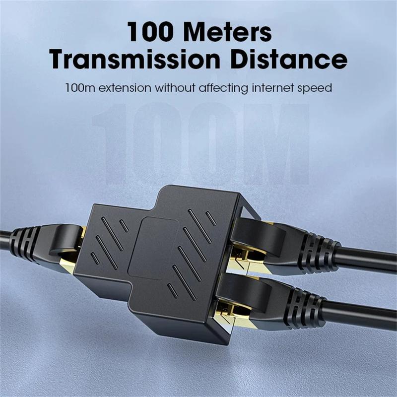 Product Introduction of RJ45 Splitter 1 to 2 Ethernet Adapter Internet Network Cable Extender RJ45 Connector Coupler for PC TV Box Router 8