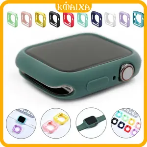 Anti Gores Silicone Case Cover for IWatch Apple Watch Ultra 3 2 49mm SE 3 2 Series 11 10 9 8 7 6 5 4 46mm 42mm 44mm 40mm 45mm 41mm 38mm Soft Rubber Screen Protector Bmper Accessories Jam Tangan for Smartwatch I8 S10 S8 S9 Pro Max 8 MAX 9 PRO S20 T500