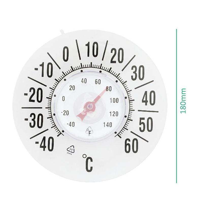 Product Introduction of High Accuracy Window Thermometer Temperature Indoor/Outdoor Waterproof Dial Round Temp Monitor Suction Type for Home 0