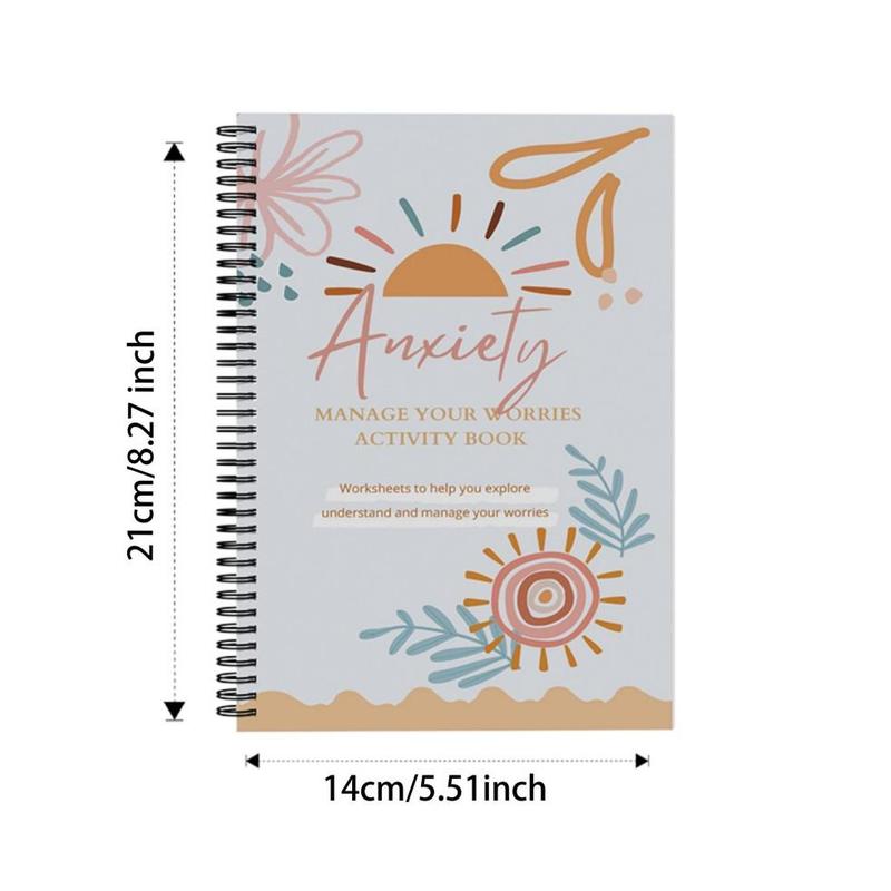 Anxiety Bundle Journal, 1 Count A5 Spiral Bound Notebook, Anxiety Worksheets, Therapy Tools, Therapy Worksheets, Anxiety Journal, Office Supplies 1