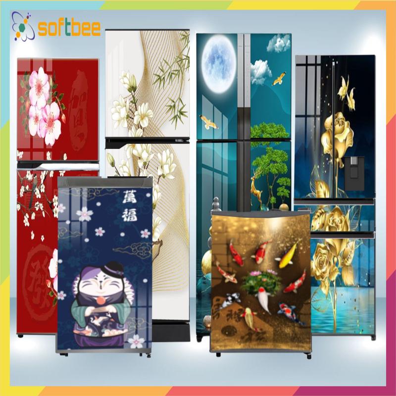 Miếng dán tủ lạnh máy giặt chất liệu decal chống nước có sẵn keo mặt sau bao gồm 4 kích thước chọn lựa Decor Trang Trí Dán Tranh Giấy Hình Dán Decan Decor Phòng miếng dán