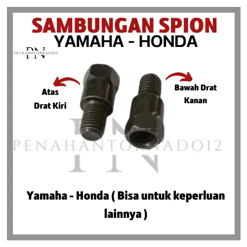 Baut Sambungan Spion Yamaha Ke Honda Baut 14 Atas Ulir Kiri Bawah Baud 14 Ulir Kanan Peninggi Spion Adaptor Sambungan Spion 0