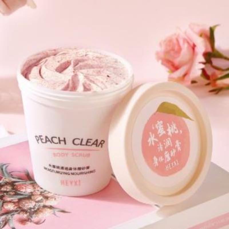 HEYXI Đào Mini Cốc Tẩy Da Chết Body 200g - Sản Phẩm Dùng Hàng Ngày Cho Da Body