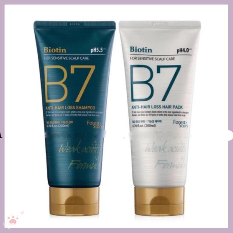 Dầu Gội Xả Thảo Dược Ngăn Ngừa Tóc Rụng BIOTIN B7 ANTI -  HAIR LOSS SHAMPOO 200ml - Hàn Quốc Chăm Sóc Tóc Dưỡng Tóc