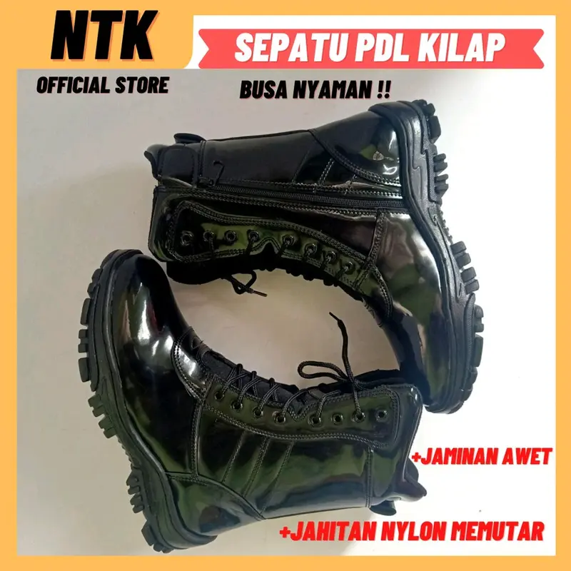 Sepatu Pdl Hitam Mengkilap Dinas Satpam Security Banser- LB02 1